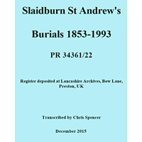 Slaidburn Burials 1853-1993