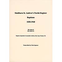 Slaidburn Baptisms 1838-1940